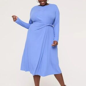 Lane bryant Twist-Waist Ribbed Midi Dress size 18/20